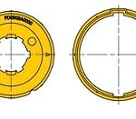 Adattatore tondo 70x1,5 ruota + corona