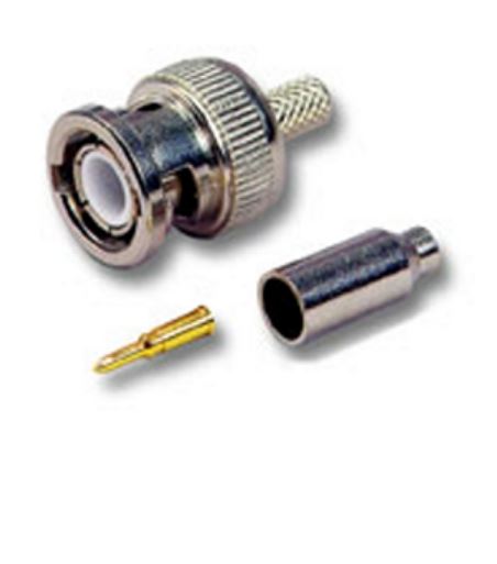 APBC13M -- 000 (5946) Connettore BNC micro maschio a crimpare per RG174 - immagine 1