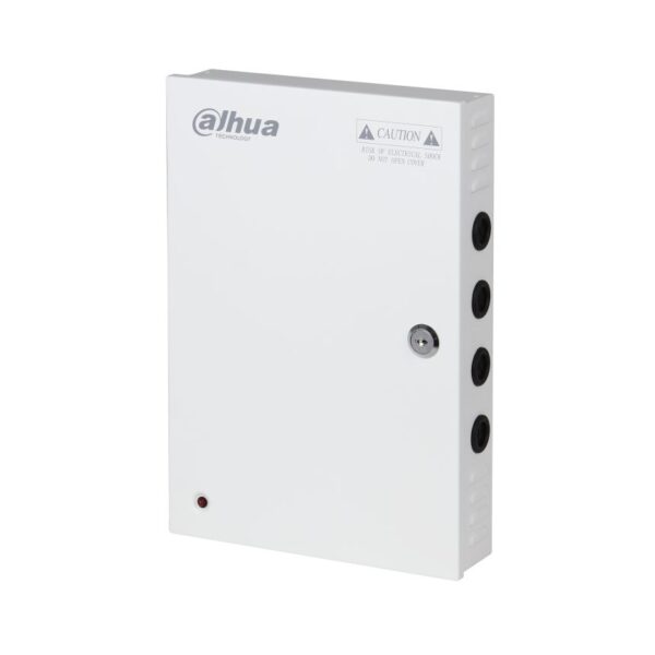 Alimentatore box 12 Vdc 10A, 9 uscite a morsetti