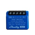 Shelly Mini 1 Gen3 - Smart Relay contatto pulito 8A AC/DC WiFi/BT/Matter. Colore blu