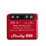 Shelly Mini 1PM Gen3 - Smart Relay 8A AC WiFi/BT/Matter + PM. Colore rosso