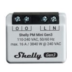 Shelly Mini PM Gen3 - Solo misurazione consumi Wi-FI/BT (no relay/no input) Gen3. Colore grigio