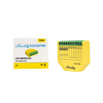 Shelly Plus RGBW PM - Controller Strisce LED WiFI/BT 12-24DC RGBW + PM. Colore giallo
