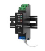 Shelly Pro 2PM - IP Smart Relay DIN 2ch. LAN/WiFi/BT + PM. Colore nero