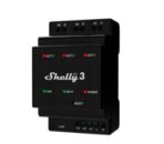 Shelly Pro 3 - IP Smart Relay contatto pulito DIN 3ch. LAN/WiFi/BT. Colore nero