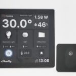 Shelly Wall Display + Sensore H&T - Pannello con Display touch Nero. Colore nero