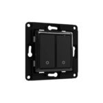 Shelly Wall Switch 2 - Pulsanti filari da parete 2 tasti nero con supp relay. Colore nero