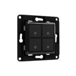 Shelly Wall Switch 4 - Pulsanti filari da parete 4 tasti nero con supp relay. Colore nero