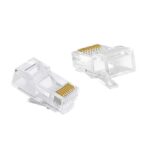 Connettori Trasparenti Passanti RJ45 50 Pz. 8P8C Cat6
