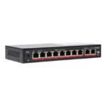 Switch PoE+ Gigabit 8 porte 10/100/1000 GE + 2 porte Uplink 10/100/1000 GE 120W AI SMART