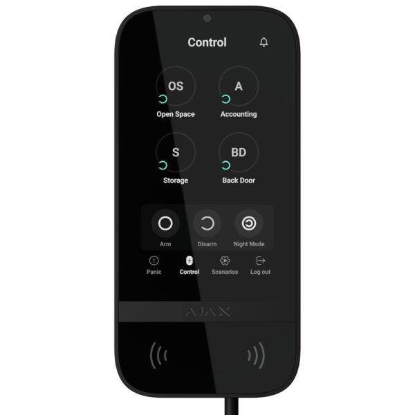 Superior KeyPad TouchScreen Fibra nero