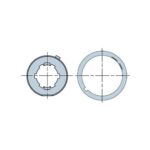Tondo con nervature e con linguetta interno 47 ruota + corona compensata