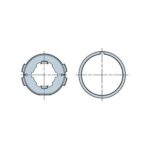 Adattatore Tondo 64 con nervature e interno 47 ruota + corona