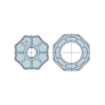 Adattatore ottagonale 102x2,5 ruota + corona