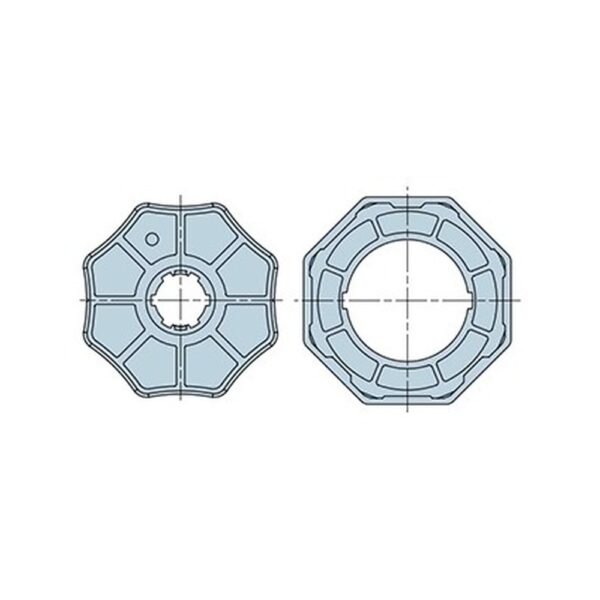Adattatore ottagonale 102x2,5 ruota + corona