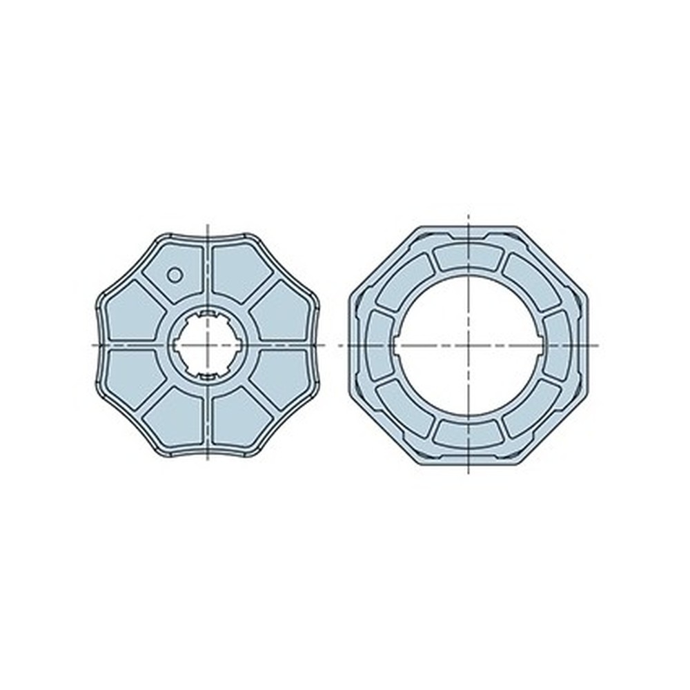 516.01020 Adattatore ottagonale 102x2,5 ruota + corona - immagine 1