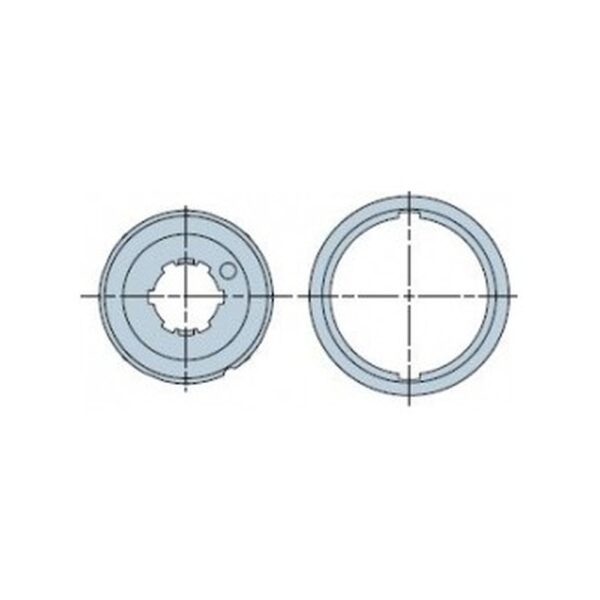 Adattatore tondo 70x1,5 ruota + corona