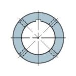 Tondo 98x2; 101,6x3,6 mm con fori filettati M8 ruota