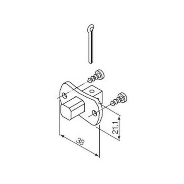 Perno quadro 10 mm