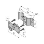 Perno quadro 10 mm + staffa