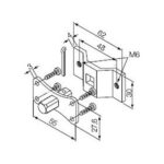 Perno quadro 10 mm + staffa con fori M6