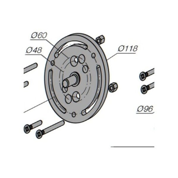 Supporto per tende, satinato (accoppiabile all’art. 525.10050)