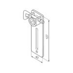 Staffa a sella regolabile per perno quadro 10 mm, con sblocco (da accoppiare necessariamente all’art. 525.10013/AX)