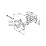 Perno quadro 10 mm + staffa, con fori a interasse 44 mm (max 30 Nm)
