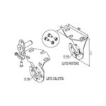 Kit supporti bianchi ad inserimento rapido su un lato. Per motori Ø 45 mm, max 30 Nm (da associare a 575.12150 o 575.12178)