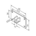 Flangia 90x54 con staffa a sella per perno 10 mm