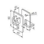Kit supporto con staffa e sella per perno quadro 10 mm
