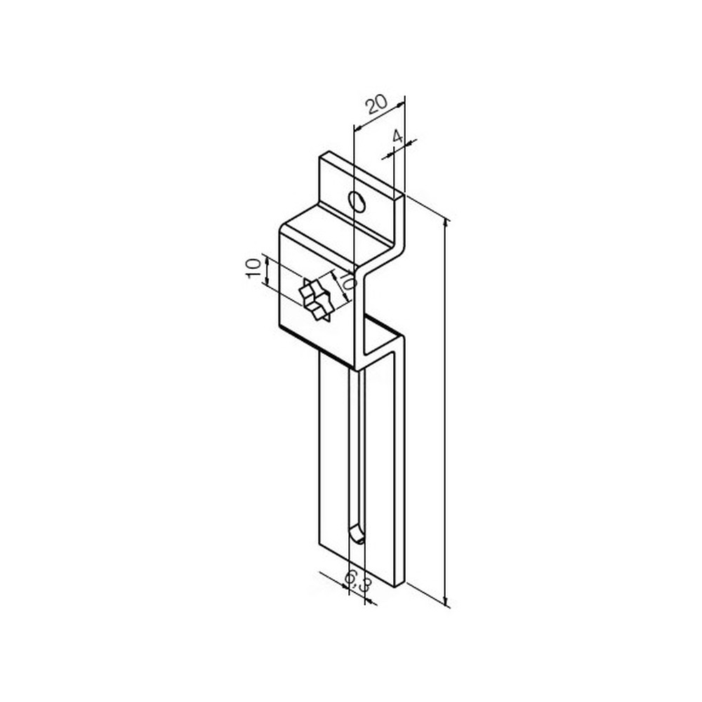 525.10094 Supporto regolabile sede a stella da 10 mm (da accoppiare necessariamente all'art. 625.10013/AX). - immagine 1