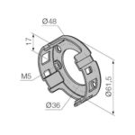 Supporto compatto, con 2 fori M5