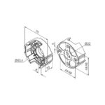 Supporto compatto in plastica, ad esagono incassato a interasse 44/48 mm