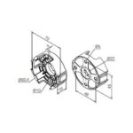Supporto compatto in plastica, a vite incassata a interasse 48 mm