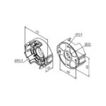 Supporto compatto in plastica, per vite autofilettante a interasse 48 mm