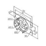 Supporto compatto, con flangia 100x60