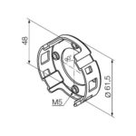 Supporto compatto, con 4 fori M5