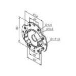 Supporto compatto in plastica con flangia per fianchi Zurflüh Feller