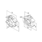 Supporto compatto in alluminio, con 2 fori interasse 48 e 60 mm