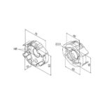 Supporto compatto in alluminio, con 2 fori interasse 48 (M6) e 60 mm