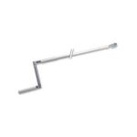 Asta con gancio a maniglia snodata, bianco RAL9010. L=1500 mm