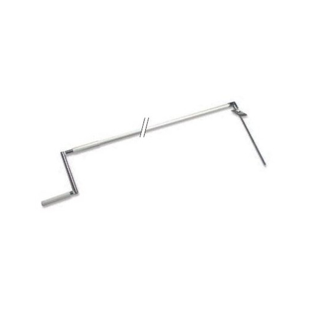 579.15145-1 Asta con fl angia a 2 fori e terminale esagono 7, bianco RAL9010. L=1500 mm - immagine 1
