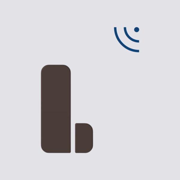 Micro contatto magnetico via radio bidirezionale in contenitore termoplastico Marrone.