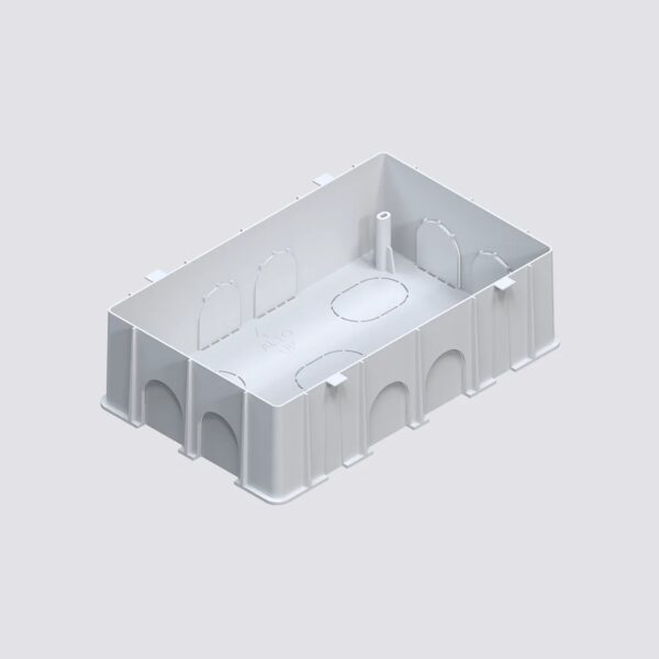 Base per incasso a muro per istallazione repeater  C-REPW colore bianco RAL9016. In combinazione con C-REP-DEEPBOXW