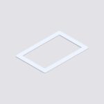 Cornice per incasso a muro da abbinare all'articolo C-REP-FLUSHBOXW. Plastica colore bianco