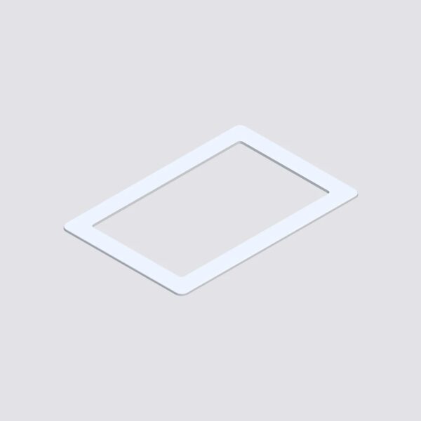 Cornice per incasso a muro da abbinare all'articolo C-REP-FLUSHBOXW. Plastica colore bianco