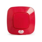 Segnalatore acustico autoindirizzato rosso. 240 indirizzi completo di isolatore.