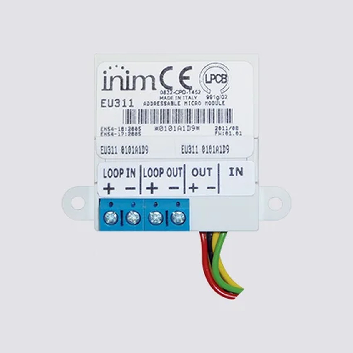 EU311 Micro modulo analogico indirizzato dotato di 1 ingresso supervisionato e di 1 uscita. - immagine 1