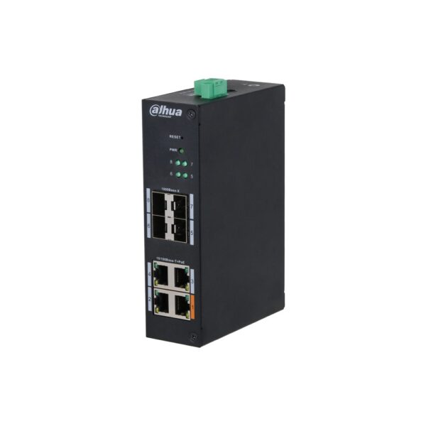 Switch hardened managed 8 porte (4 PoE <60 W) DinR